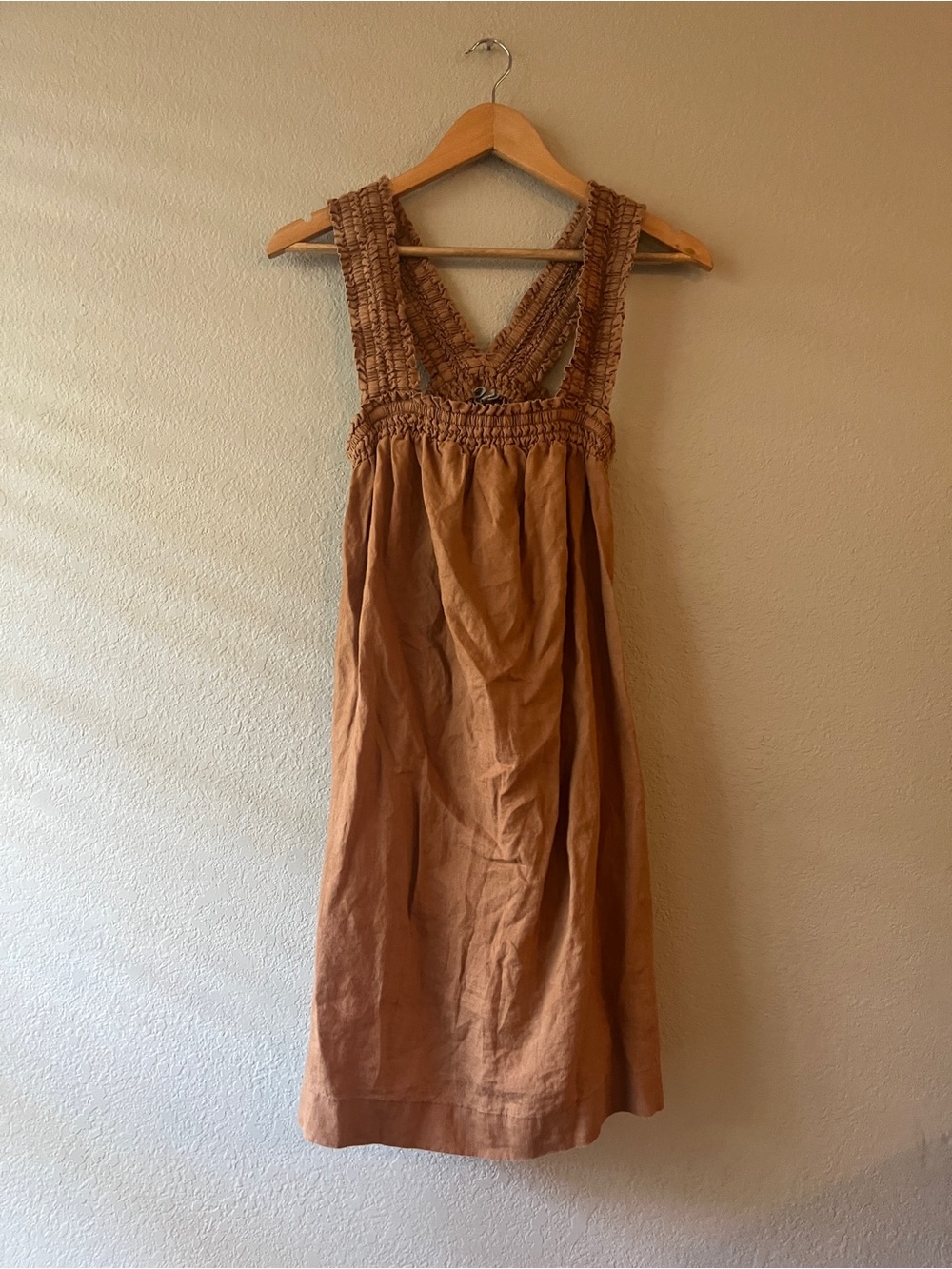 Everlane Linen Smocked Dress Size XS